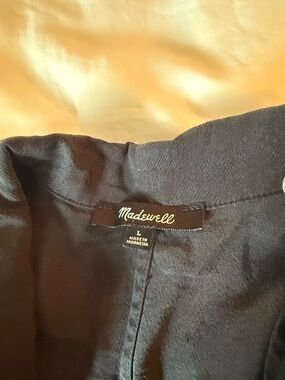Madewell Black Button Up Short Sleeve Shirt